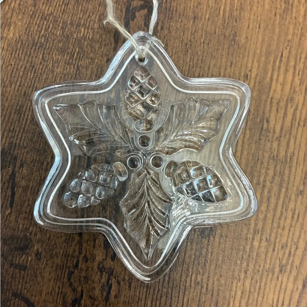 Pair of Vintage Crystal Christmas Ornaments